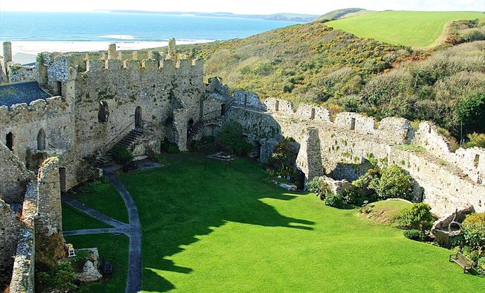 Beautiful scenic views from the towers - Manorbier Castle really is a hidden gem by the sea